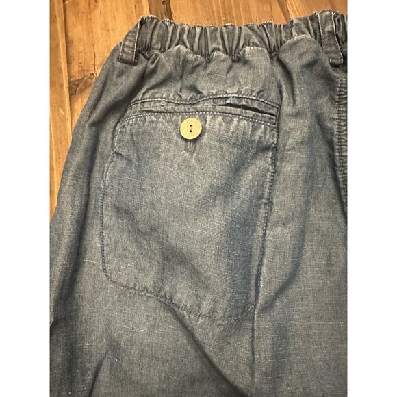 Tommy Bahama Women’s Joggers Linen Blend Size Medium Poncho Pants Chambray Relax - Picture 14 of 16